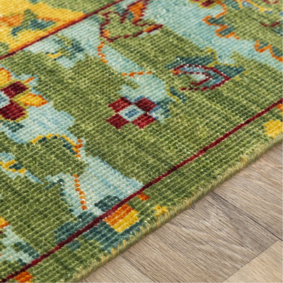 product image for Festival FVL-1005 Hand Knotted Rug in Bright Yellow & Grass Green by Surya 8