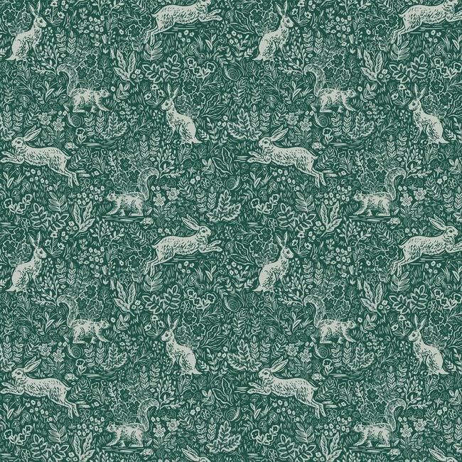 media image for sample fable wallpaper in emerald from the rifle paper co collection by york wallcoverings 1 233
