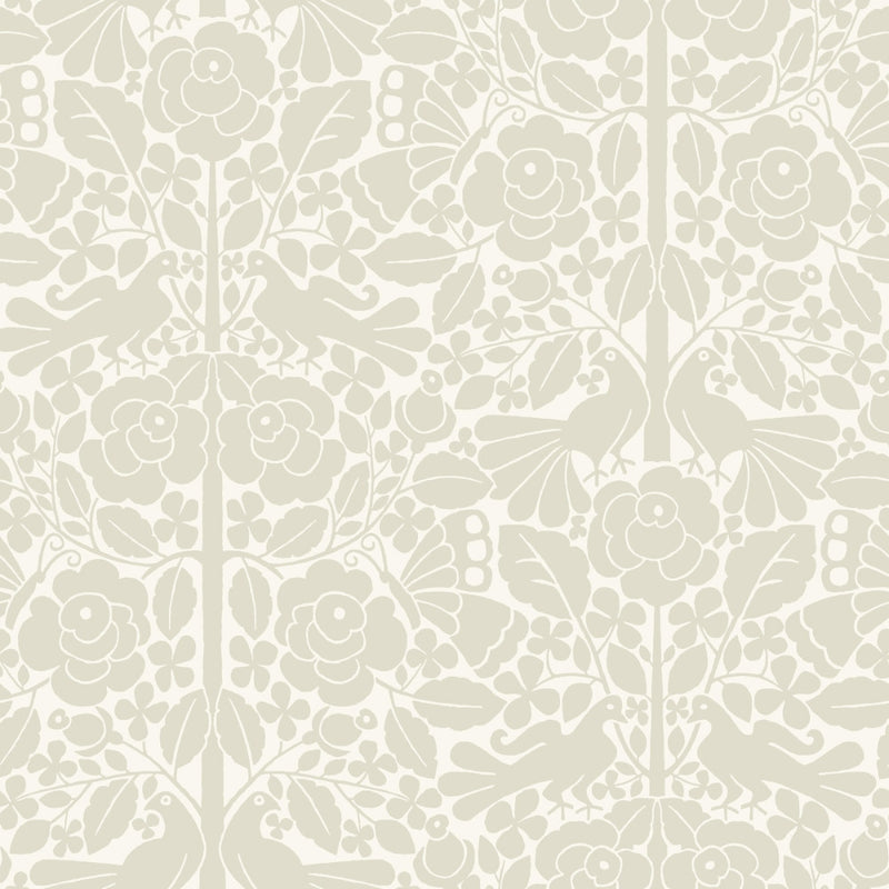 media image for sample fairy tales wallpaper in beige from the magnolia home vol 3 collection by joanna gaines 1 236