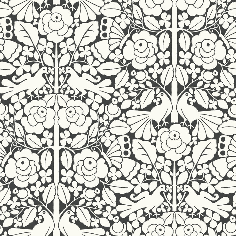 media image for Fairy Tales Wallpaper in Black from the Magnolia Home Vol. 3 Collection by Joanna Gaines 277