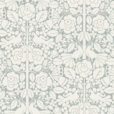 product image of sample fairy tales wallpaper in neutral blue from the magnolia home vol 3 collection by joanna gaines 1 579