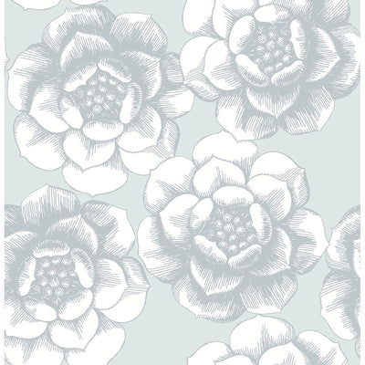 product image for Fanciful Floral Wallpaper in Silver from the Moonlight Collection by Brewster Home Fashions 54