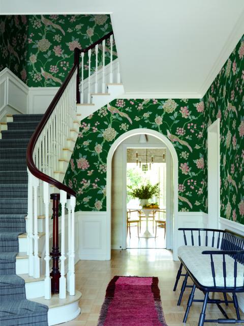 media image for Fanciful Wallpaper in Dark Green from the Grandmillennial Collection by York Wallcoverings 282