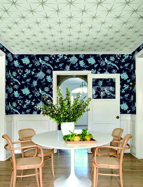 media image for Fanciful Wallpaper in Navy from the Grandmillennial Collection by York Wallcoverings 250
