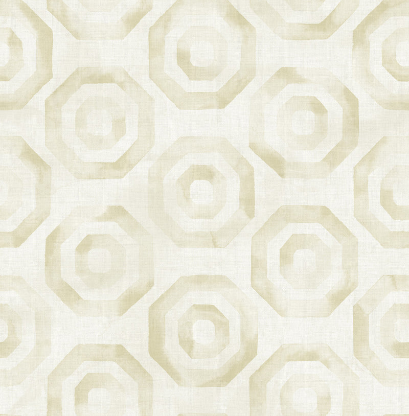 media image for Faravel Geo Wallpaper in Yellow from the Lugano Collection by Seabrook Wallcoverings 236