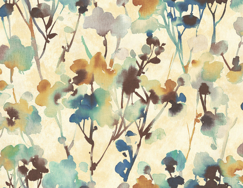 media image for sample faravel wallpaper in blue and brown from the lugano collection by seabrook wallcoverings 1 217