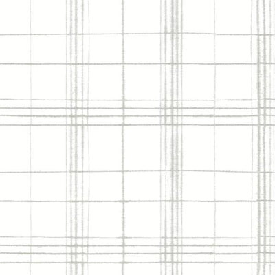 product image of Farmhouse Plaid Wallpaper in Linen from the Simply Farmhouse Collection by York Wallcoverings 561