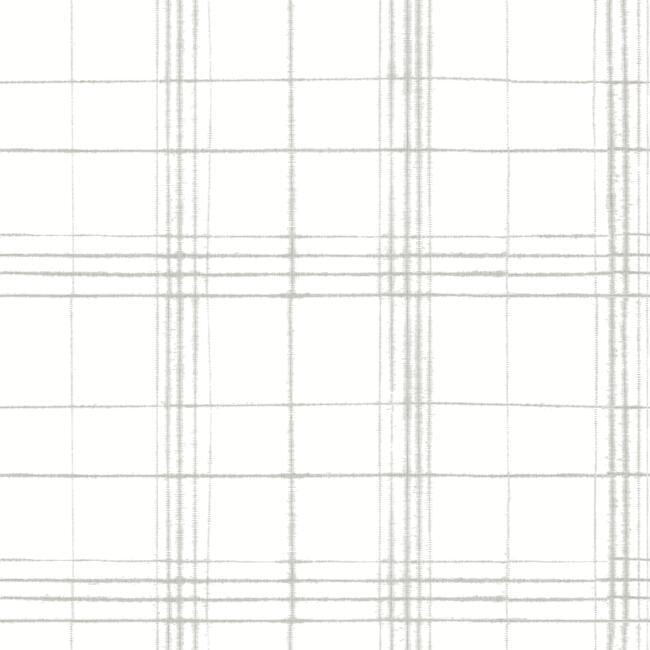 media image for Farmhouse Plaid Wallpaper in Linen from the Simply Farmhouse Collection by York Wallcoverings 234