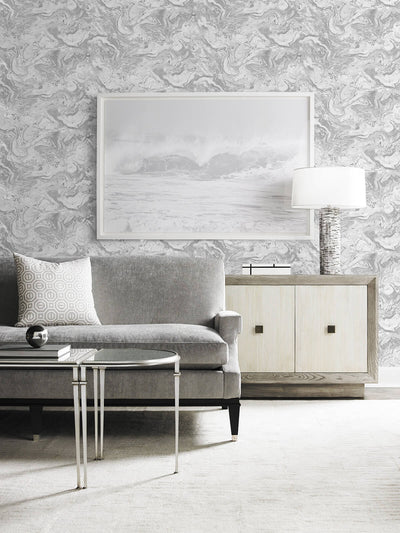 product image for Faux Marble Peel-and-Stick Wallpaper in Calcutta and Metallic from the Luxe Haven Collection by Lillian August 66