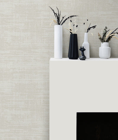 product image for Faux Rug Texture Wallpaper in Barely Beige from the Living With Art Collection by Seabrook Wallcoverings 16