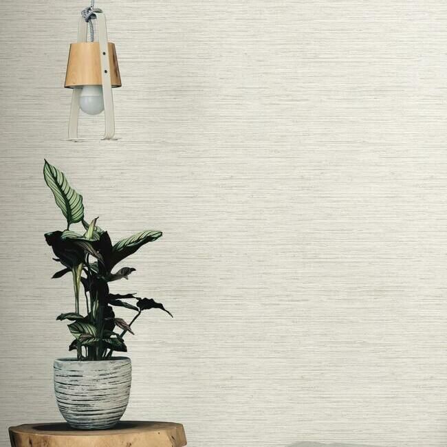 media image for Faux Weave Grasscloth Peel & Stick Wallpaper in Beige and Grey by RoomMates for York Wallcoverings 237
