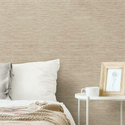 product image for Faux Weave Grasscloth Peel & Stick Wallpaper in Terracotta by RoomMates for York Wallcoverings 72