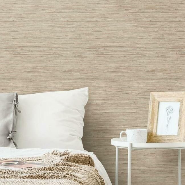 media image for Faux Weave Grasscloth Peel & Stick Wallpaper in Terracotta by RoomMates for York Wallcoverings 28