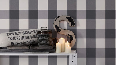 product image for Faux Fabric Wallpaper in Grey and White design by BD Wall 55