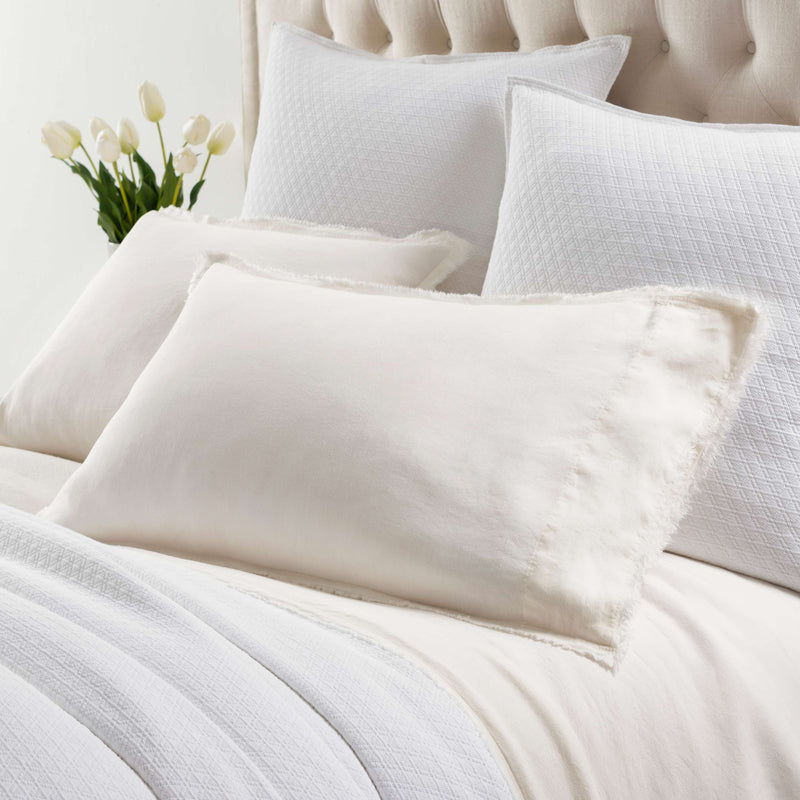 media image for faye linen dove white pillowcases by pine cone hill pc4005 s 1 257