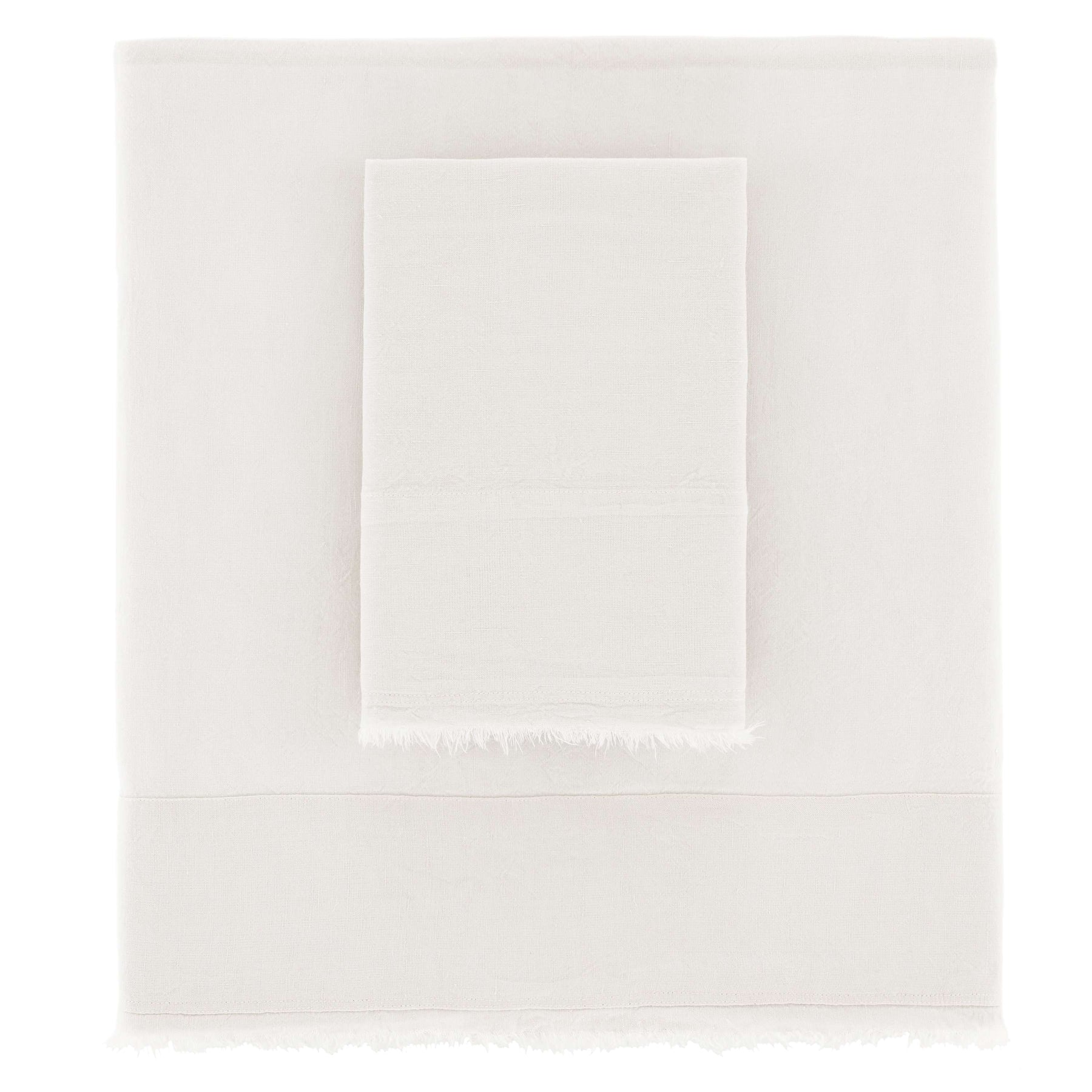 Shop Faye Linen Dove White Sheet Set | Burke Decor