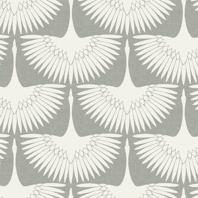 product image for Feather Flock Self-Adhesive Wallpaper (Single Roll) in Chalk by Tempaper 57