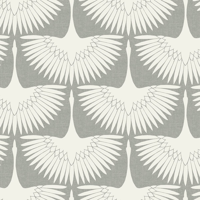 media image for Feather Flock Self-Adhesive Wallpaper (Single Roll) in Chalk by Tempaper 218