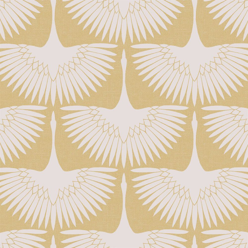 media image for Feather Flock Self-Adhesive Wallpaper (Single Roll) in Golden Hour by Tempaper 282