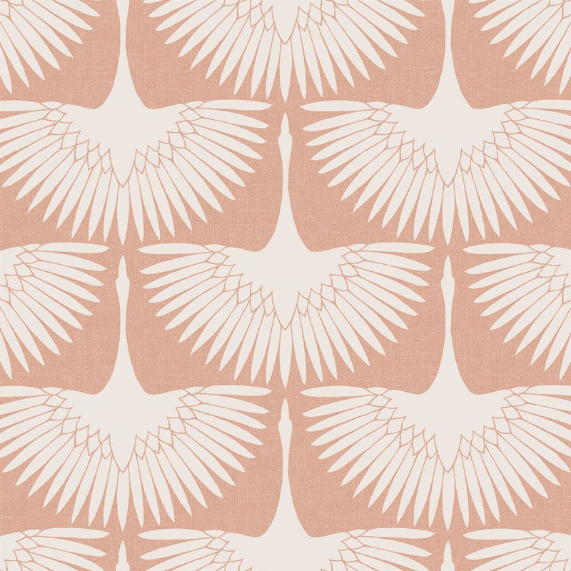 media image for Feather Flock Self-Adhesive Wallpaper (Single Roll) in Sahara Blush by Tempaper 292