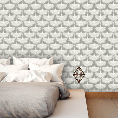product image for Feather Flock Self Adhesive Wallpaper by Genevieve Gorder for Tempaper 48