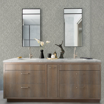 product image for Felix Grey Geometric Wallpaper from the Scott Living II Collection by Brewster Home Fashions 97