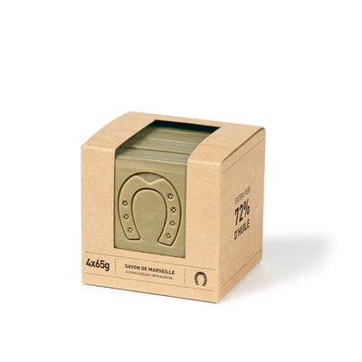 product image of fer a cheval sliced cube olive marseille soap 65g set of 4 1 512
