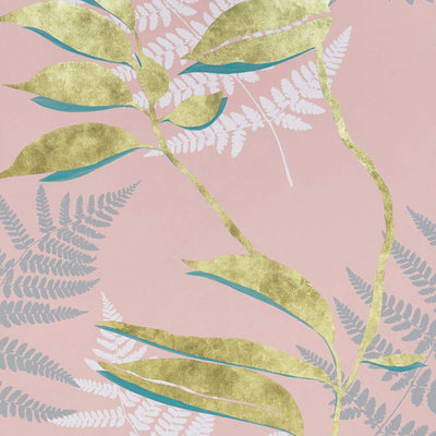 product image for Feuille D'or Wallpaper in Blush and Gold from the Mansfield Park Collection by Osborne & Little 63