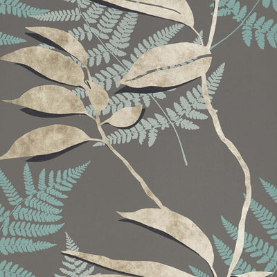 product image for Feuille D'or Wallpaper in Cacao and Gold from the Folium Collection by Osborne & Little 60
