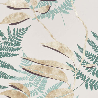 product image of Feuille D'or Wallpaper in Pebble and Gold from the Folium Collection by Osborne & Little 56