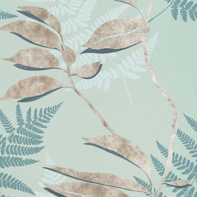 product image for Feuille D'or Wallpaper in Sage and Gold from the Folium Collection by Osborne & Little 26