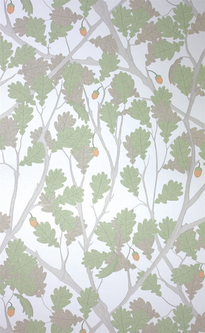 product image for Feuille de Chene Wallpaper in Ivory and Pistachio from the Cabochon Collection by Osborne & Little 97