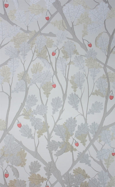 product image for Feuille de Chene Wallpaper in Taupe and Gilver from the Cabochon Collection by Osborne & Little 26