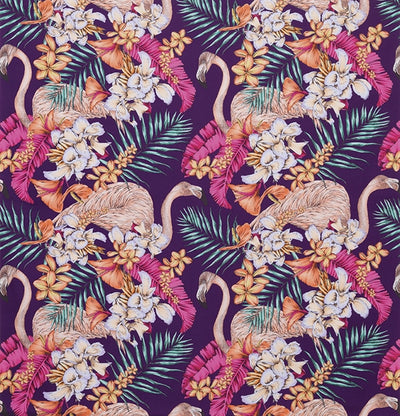 product image of Flamingo Club Fabric in Purple and Peach by Matthew Williamson for Osborne & Little 527
