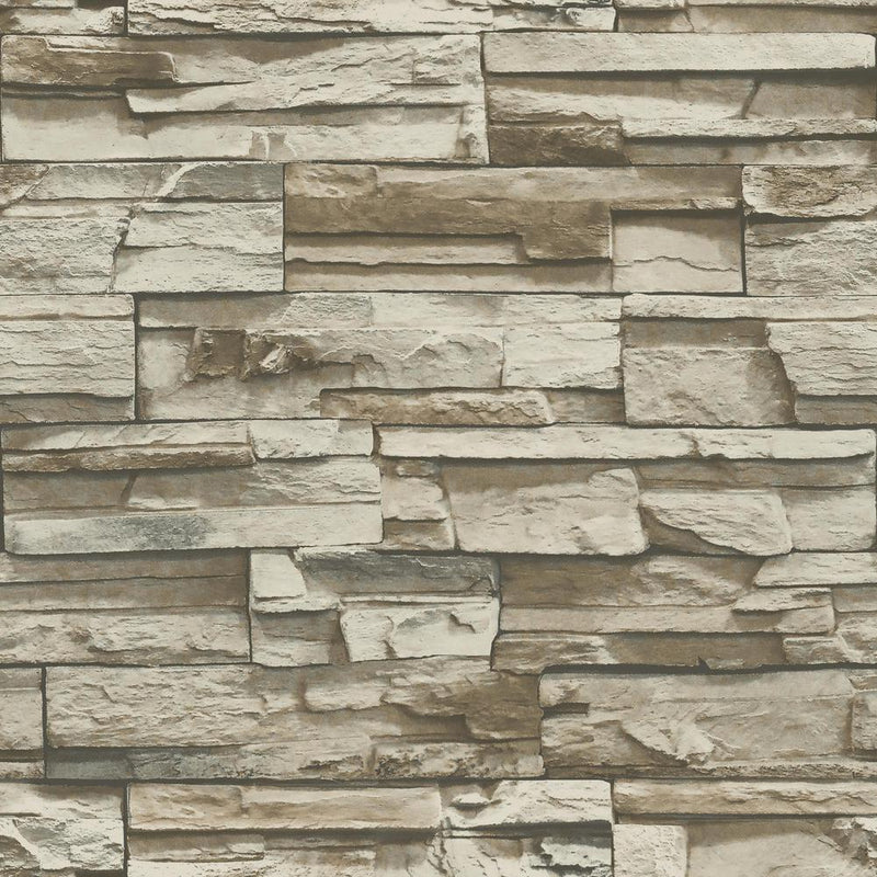 media image for sample flat stone peel stick wallpaper in brown by roommates for york wallcoverings 1 274