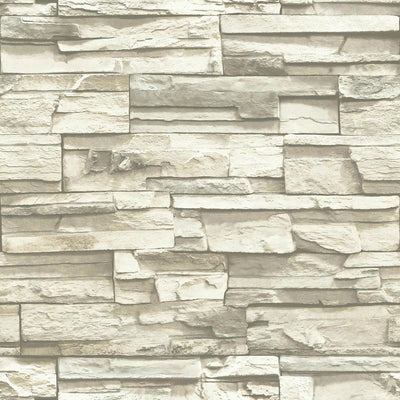 product image for Flat Stone Peel & Stick Wallpaper in Grey by RoomMates for York Wallcoverings 92