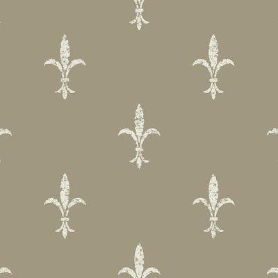 product image for Fleur De Lis Wallpaper in Glint and Cream from the Ronald Redding 24 Karat Collection by York Wallcoverings 91