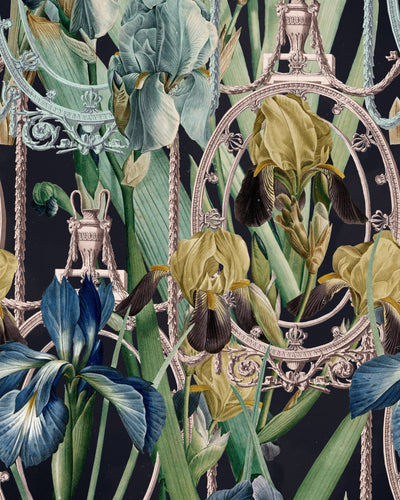 product image for Fleurs D'Iris Wallpaper in Anthracite from the Wallpaper Compendium Collection by Mind the Gap 94