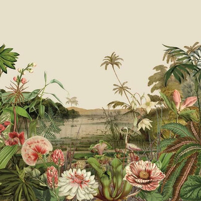 product image of Floating Gardens Wall Mural in Taupe and Green from the Murals Resource Library by York Wallcoverings 536