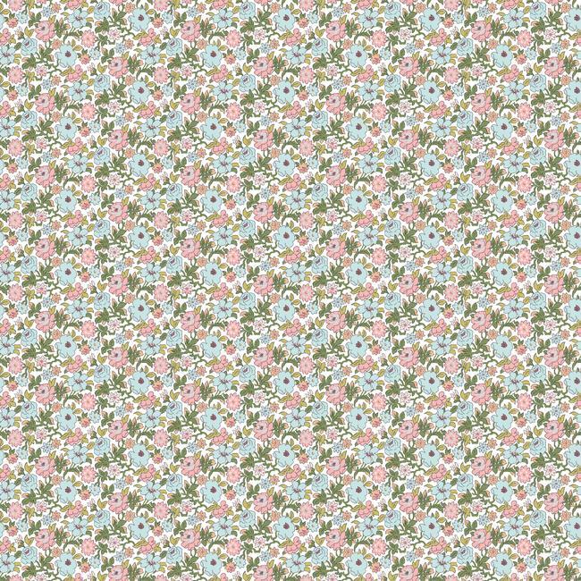 media image for sample floral ditzy vine peel stick wallpaper in blue multi by roommates for york wallcoverings 1 21