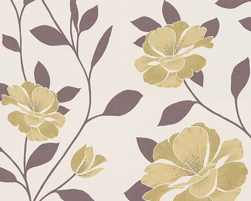 media image for Floral Nature Wallpaper in Neutrals and Cream design by BD Wall 284