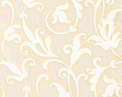 product image of sample floral scrollwork wallpaper in cream design by bd wall 1 579