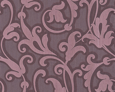 product image of sample floral scrollwork wallpaper in purple design by bd wall 1 520