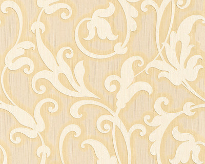 product image of sample floral scrollwork wallpaper in yellows design by bd wall 1 569