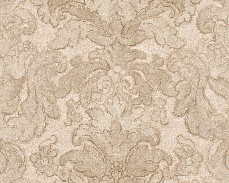 media image for sample floral structures wallpaper in beige and brown design by bd wall 1 271
