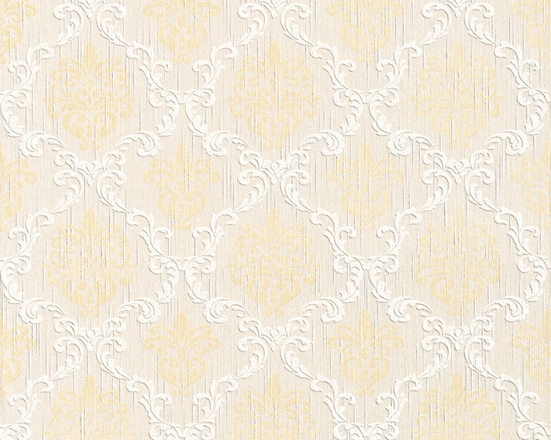 media image for sample floral trellis wallpaper in cream and beige design by bd wall 1 268
