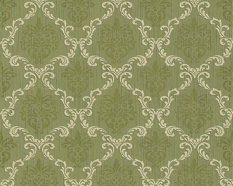 media image for Floral Trellis Wallpaper in Green design by BD Wall 29