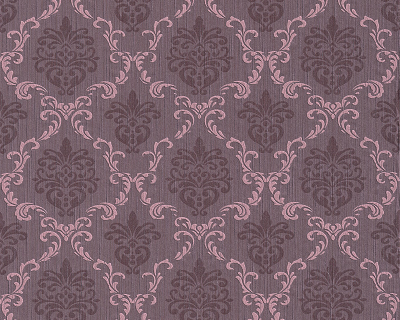 media image for Floral Trellis Wallpaper in Purple design by BD Wall 259