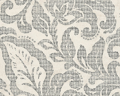product image for Floral Wallpaper in Black and Ivory design by BD Wall 18