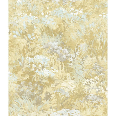 product image of sample floral wallpaper in off white and yellow from the french impressionist collection by seabrook wallcoverings 1 556